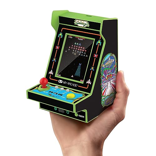 MY ARCADE Galaga Nano Player Pro - 4.8' Fully Playable Portable Mini Arcade Machine, 2.4' Screen Color Display