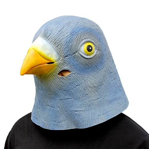 CreepyParty Pigeon Mask Costume Novelty Halloween Costume Party Animal Mask Latex Birds Head Mask Pigeon Mask
