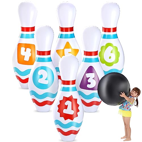 Giant Inflatable Bowling Set for Kids and Adults, Christmas Birthday Party Games, Kids Education Motor Skills Toys