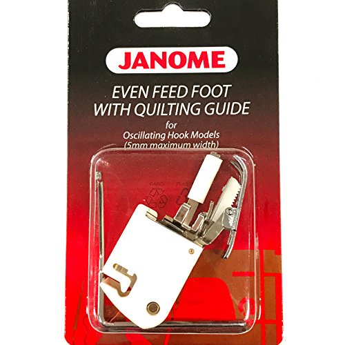 Janome Even Feed Foot with Quilting Guide Oscillating Hook Models for Low-Shank Sewing Machines