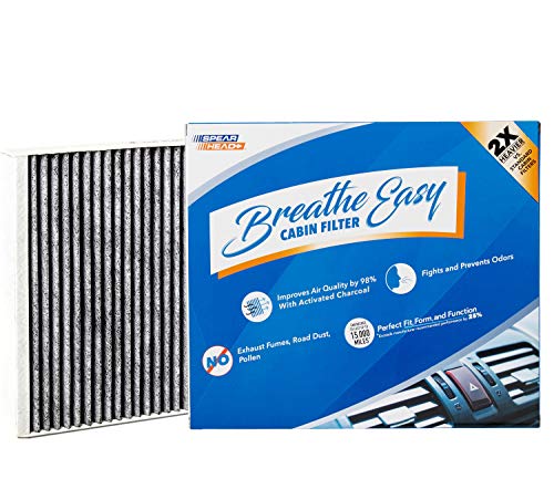 Spearhead Odor Defense Breathe Easy AC & Heater Cabin Filter, Fits Like OEM, Up to 25% Longer Lasting w/Activated Carbon (BE-966)