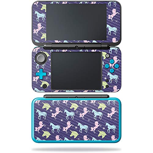MightySkins Carbon Fiber Skin for Nintendo New 2DS XL - Pink Roses | Protective, Durable Textured Carbon Fiber Finish | Easy to Apply, Remove, and Change Styles | Made in The USA