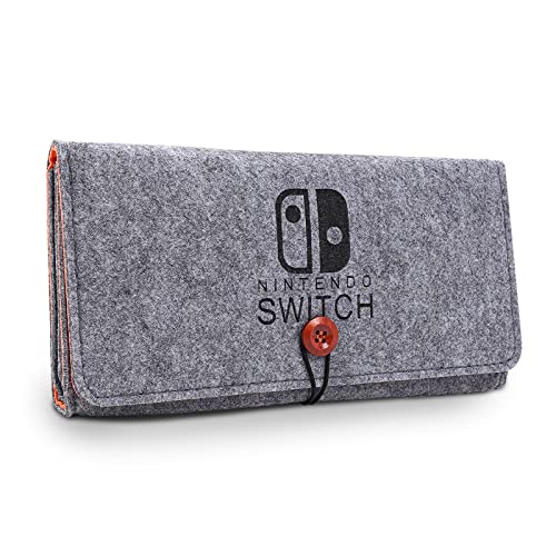 GFANSY Switch Carrying Case for Nintendo Switch OLED Model 2021 & Switch 2017, Hard Shell Portable Cover Storage Bag w/5 Game Card Slots for Nintendo Switch Console & Accessories