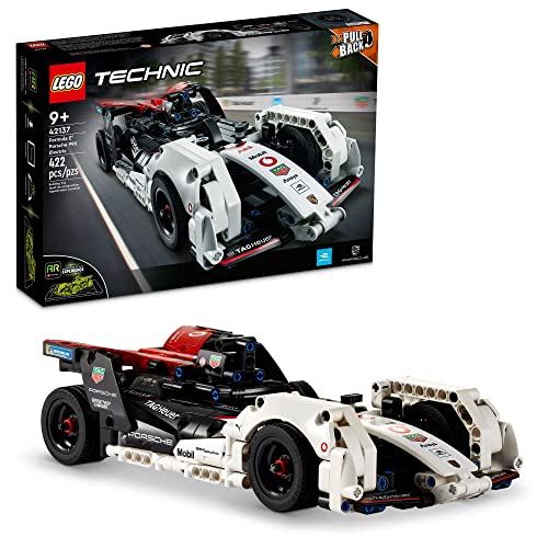 LEGO Technic Formula E Porsche 99X Electric 42137 Set - Pull Back Toy Champion Race Car Model Building Kit with Immersive AR App Play, Gifts for Kids, Boys & Girls, Adults