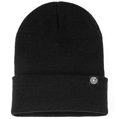 Revony Cuffed Watch Cap Beanie for Men - 10 Colors Black