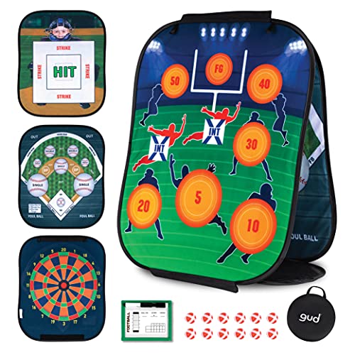 GUD Football, Baseball & Darts Sports Games Toy, Yard Lawn Outdoor & Indoor Birthday Gifts Target Football Toy, Kids Set, Toss Toys, Boys Gifts Year Old Ages