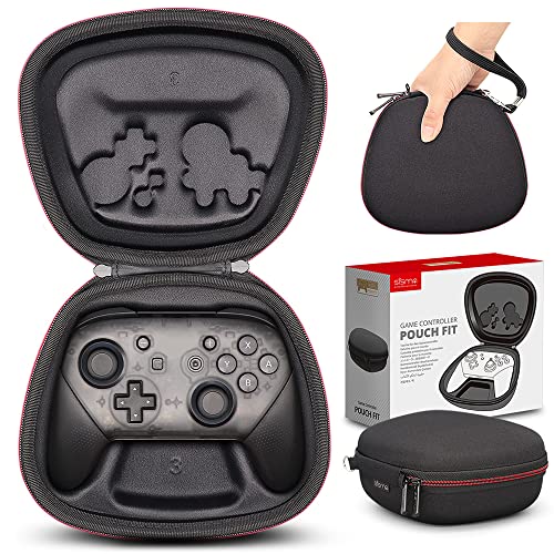 sisma Switch Controller Case Compatible with Nintendo Switch Pro Controller, Travel Safekeeping Controller Holder Protective Cover Storage Case Black Carrying Bag