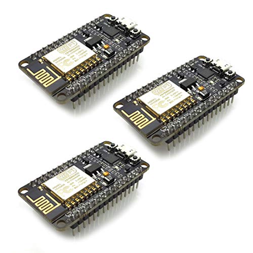HiLetgo 3pcs ESP8266 NodeMCU CP2102 ESP-12E Development Board Open Source Serial Module Works Great for Arduino IDE/Micropython (Large)