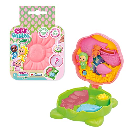 Cry Babies Little Changers Eco-Friendly Flower Compact Miniature Playset (Styles May Vary), for Girls and Boys Ages 3 and Up