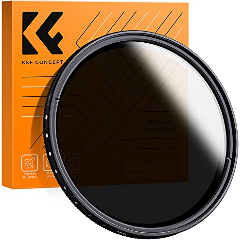 K&F Concept 67mm Variable ND2-ND400 ND Lens Filter (1-9 Stops) for Camera Lens Adjustable Neutral Density Filter with Microfiber Cleaning Cloth (B-Series)
