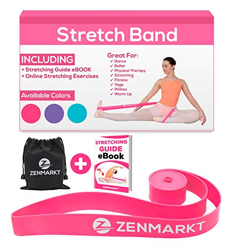 Zenmarkt Stretch Bands for Flexibility and Strength - Ballet Stretch Bands Ideal to Have as Dance Equipment in Every Competition - Suitable for Gymnastics, Cheerleading, and Pilates Training(Pink)