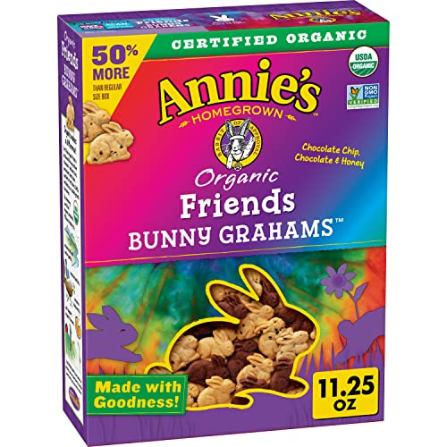 Annie's Organic Friends Bunny Graham Snacks, Chocolate Chip, Chocolate & Honey, 11.25 oz.