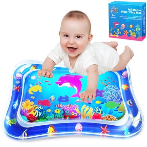 ZMLM Baby Tummy-Time Water Mat - Infant Water Play Mat Water Playmat Sensory Pad Baby Stuff for 3 6 9 12 Months Newborn Toddler Boys Girls Best Gift Fun Indoor Activity Item Game