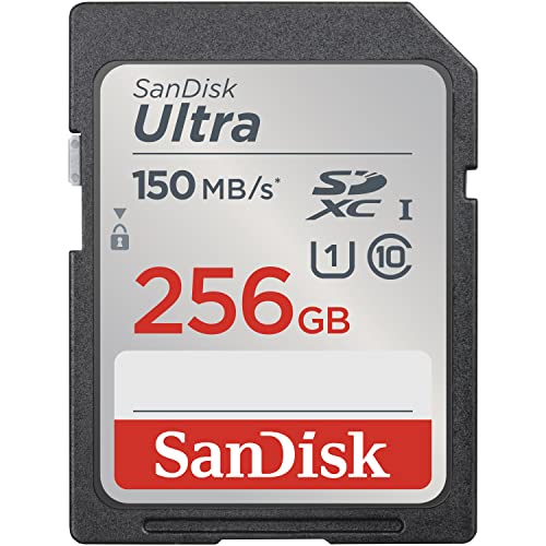 SanDisk 256GB Ultra SDXC UHS-I Memory Card - Up to 150MB/s, C10, U1, Full HD, SD Card - SDSDUNC-256G-GN6IN