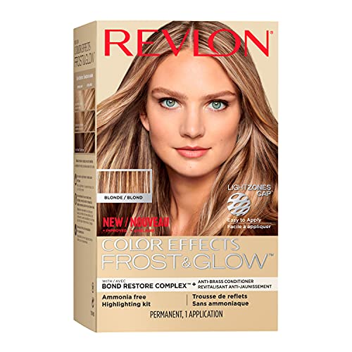Revlon Permanent Hair Color, Permanent Hair Dye, Color Effects Highlighting Kit, Ammonia Free & Paraben Free, 20 Blonde, 8 Oz, (Pack of 1)