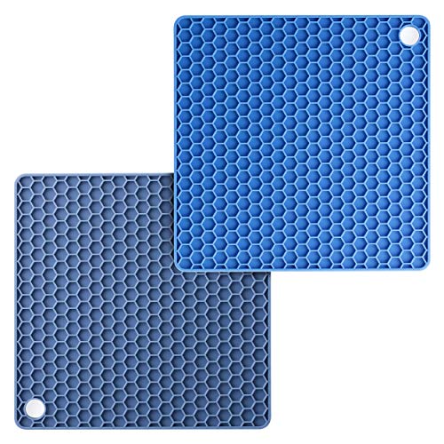 BTaT- Silicone Trivet Mats, 2 Pack, Silicone Trivet, Silicone Hot Pads for Kitchen, Silicone Trivets for Hot Pots and Pans, Silicone Hot Pad, Silicone Trivets for Hot Dishes, Hot Pan Mat