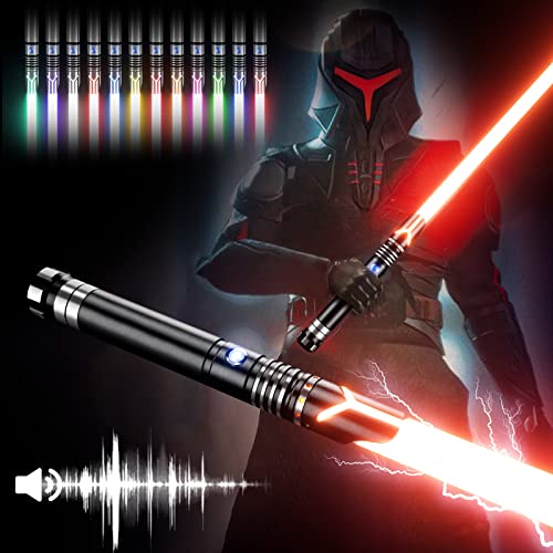 NSABERS Light Saber 12 Colors RGB 10 Sounds for Adults Kids Halloween Costume Cosplay Games Rechargeable Light Sword