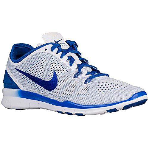 Nike Women's Free 5.0 Tr Fit 5 Running Shoes (5 B(M) US, White/Game Royal)