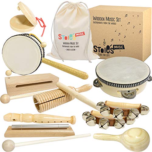 STOIE'S Wooden Toddler Musical Instruments for Kids Ages 5-9 Montessori Baby Musical Instruments for Toddlers 3-5 Kids Musical Instruments Toys Music