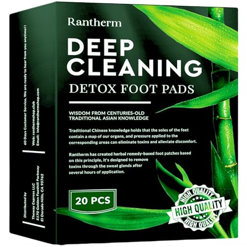 Foot Paches, Premium Deep Cleansing Foot Pads, Bamboo Foot Paches, Ginger Foot Pads for Promoting Sleeping, Relieving Fatigue and Relaxing Muscles & Tendons and Eliminate Moisture 20 Packs