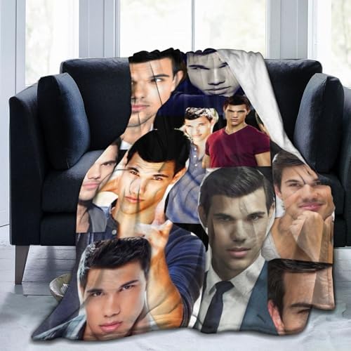 Taylor Lautner Blanket Ultra-Soft Micro Fleece Blankets Throw Blankets Decoration Gift for Decor Home Sofa,Office,Dormitory Bed car Camp Couch All Seasons