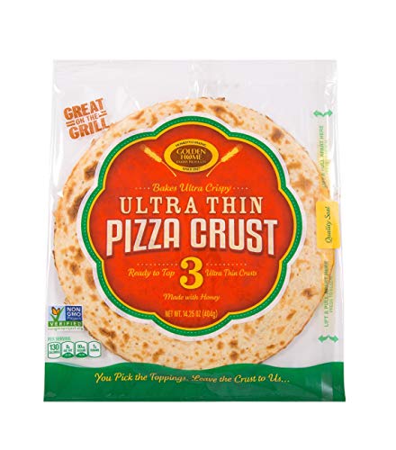 Golden Home Bakery Products Ultra Thin Pizza Crust, 12' (3 Pack)
