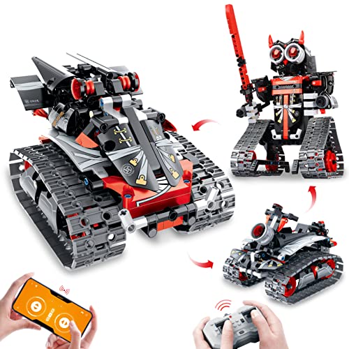 Robot Building Toys STEM Projects for Kids Ages 6-10 8-12 and up, 3 in 1 Remote Control Car Coding Set, Educational Robotics Science Kit, Birthday for Teen Boys Girls