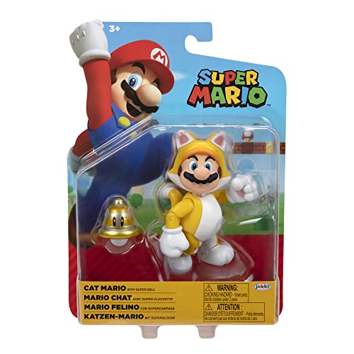 Nintendo Cat Mario with Bell Action Figure, 4'