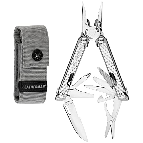 LEATHERMAN, FREE P2 Multitool with Magnetic Locking, One Size Hand Accessible Tools, Made in the USA, with Premium Nylon Sheath