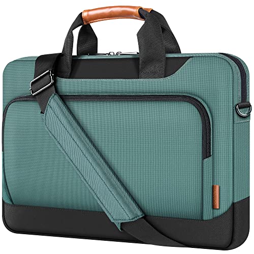 DOMISO Laptop Sleeve Case Large Capacity Shoulder Bag Compatible with 17-17.3 inch Dell XPS/HP Gaming Pavilion 17 / Chromebook 317/Lenovo，Green