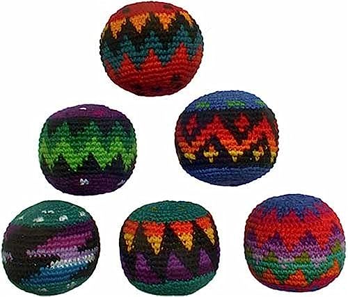 Set of 6 Hacky Sacks - Multicolor Design