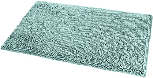 Amazon Basics Non-Slip Microfiber Shag Bathroom Rug Mat, 21' x 34', Seafoam Green