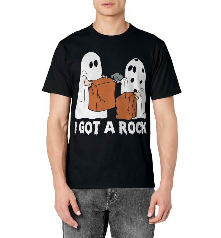 Funny Boo Ghost Scary I Got A Rock Halloween T-Shirt