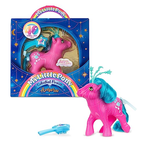 My Little Pony Classics - Celestial Ponies - Aurora - Retro 4' Collectible Play Figure, Great for Kids, Toddlers, Adults, Girls and Boys Ages 3+