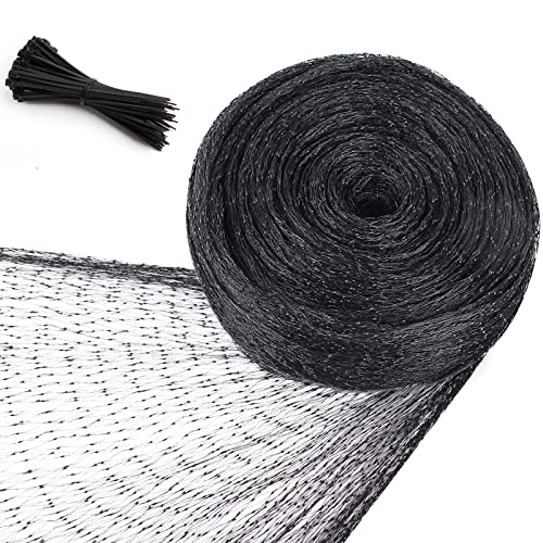 Bird Netting for Garden Protection, 13x32FT Garden Netting w/ 0.8' Mesh, Poultry Netting for Chicken Coop, Deer Fence Netting for Plants Fruit Trees Vegetables Against Birds, Squirrels, Other Animals