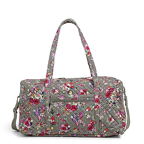 Vera Bradley Women's Cotton Lay Flat Travel Duffle Bag, Hope Blooms, One Size