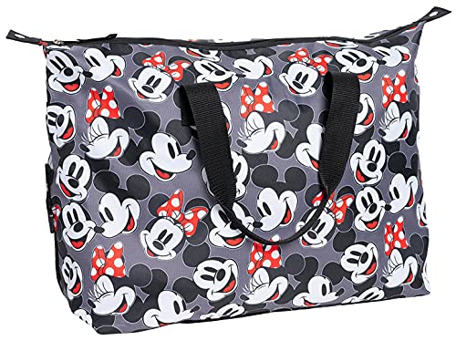 Disney Tote Duffel Bag Mickey Mouse Friends All Over Print Weekender Travel, Multicolor, One Size