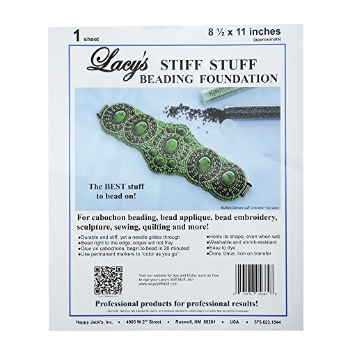 Lacy's Stiff Stuff XCR-4211 1 Piece Beading Foundation for Cabochon, 11'