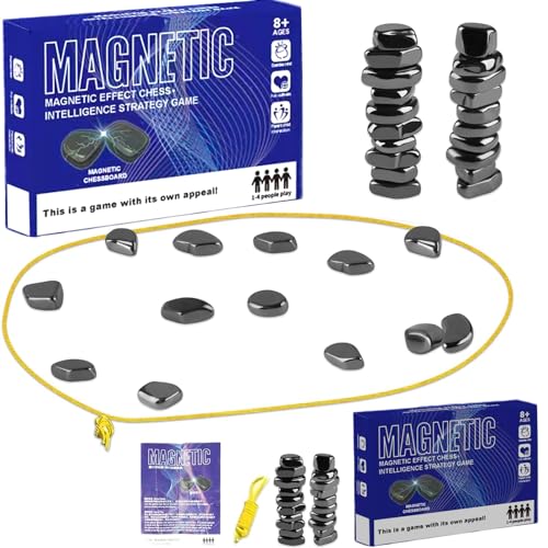 COVBOARD Magnetic Chess Game - 2024 New Fun Tabletop Game, Magnetic Strategy Game for Kids and Adults with Magnets, Fun Tabletop Multiplayer Magnetic Chess Game, Family Party Game (Rope)