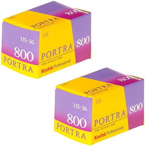 Pack of 2 Kodak 145 1855 Professional Portra 800 Color Negative Film (ISO 800) 35mm 36 Exposures