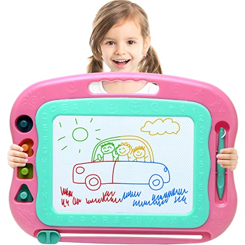 Magnetic Drawing Board Magna Kids Doodle Board,Toddler Toys for Girls Boys 3 4 5 6 7 Year Old,Large Etch A Gifts Sketch Board Colorful Magnet Erasable Pad