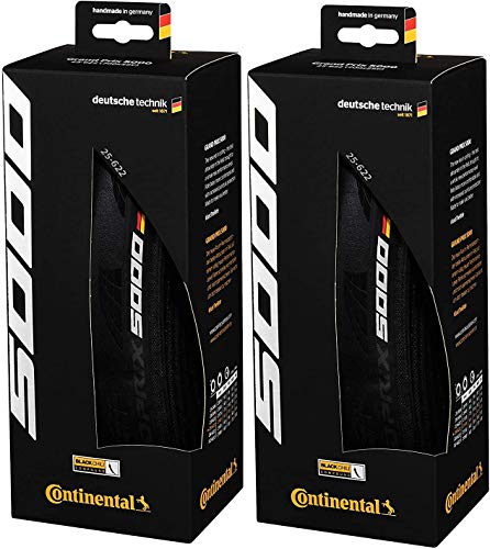Continental Grand Prix 5000 700 X 25 Black-BW + Black Chili 2-Count
