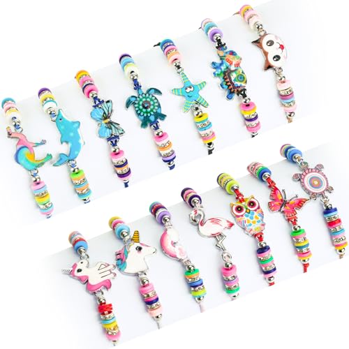 LovesTown 14 PCS Kids Bracelets for kids, Charm Bracelet Friendship Braided with Animal Woven, Birthday Holiday Gifts for Little Girls Dress Up Toddler Play Jewelry, Easter Basket Stuffers Eggs Toys