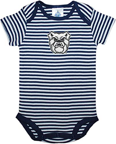 Butler University Bulldogs Striped Newborn Baby Bodysuit,Navy,0-3 Months