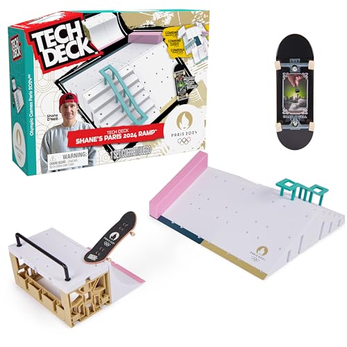 Tech Deck, Shane O’Neill’s Olympic Games Paris 2024 Ramp Customizable X-Connect Park Creator Playset & Exclusive Fingerboard, Kids Toy for Ages 6+