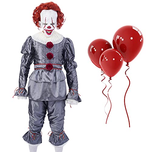 UPBLTE IT Clown Costume for Adults and Kids, Include a Clown Mask and Balloons, the Clown Costume Is a Great Suit for Fans. (Adult-2XL/3XL)