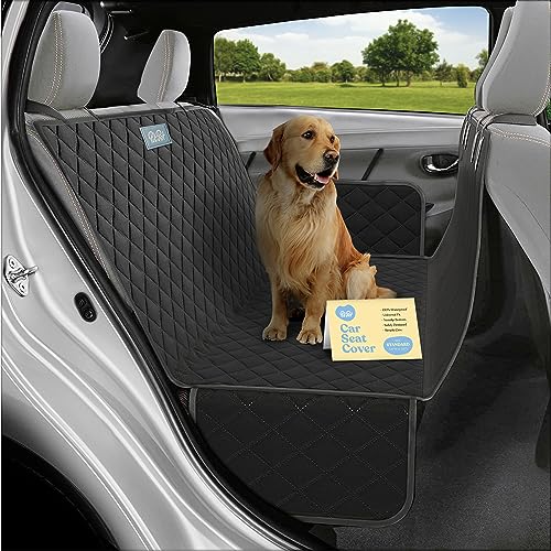 100% Waterproof Car Seat Cover for Dogs - Durable Scratch Resistant Dog Seat Cover - 600D Heavy Duty Hammock Back Seat Cover for Dogs – Universal Fit Nonslip Dog Car Seat Covers for Cars Trucks & SUV