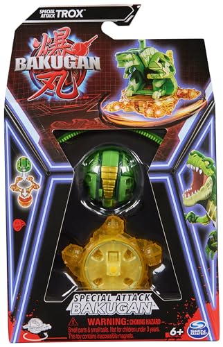 Bakugan, Special Attack Trox, Spinning Collectible, Customizable Action Figure and Trading Cards, Kids Toys for Boys and Girls 6 and up