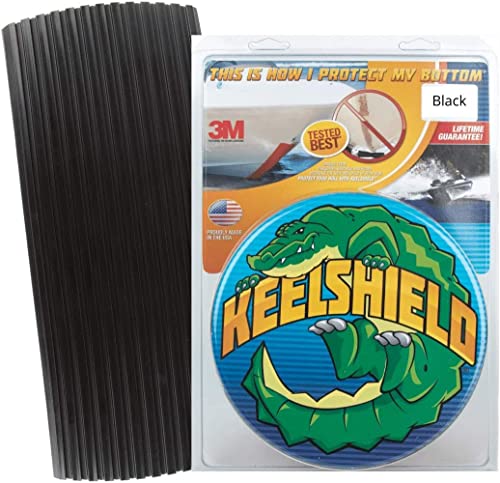 Gator Guards KeelShield Keel Guard - Helps Prevent Damage, Scars and Scratches - DIY Installation - Compatible with Fiberglass and Most Aluminum Boats - Made in the USA - 4’ to 12’ Lengths - Black
