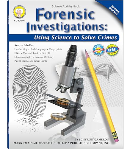 Mark Twain Forensic Investigations Workbook, Using Science to Solve High Crimes Middle School Books, Critical Thinking for Kids, DNA and Handwriting Analysis Labs, Classroom or Homeschool Curriculum